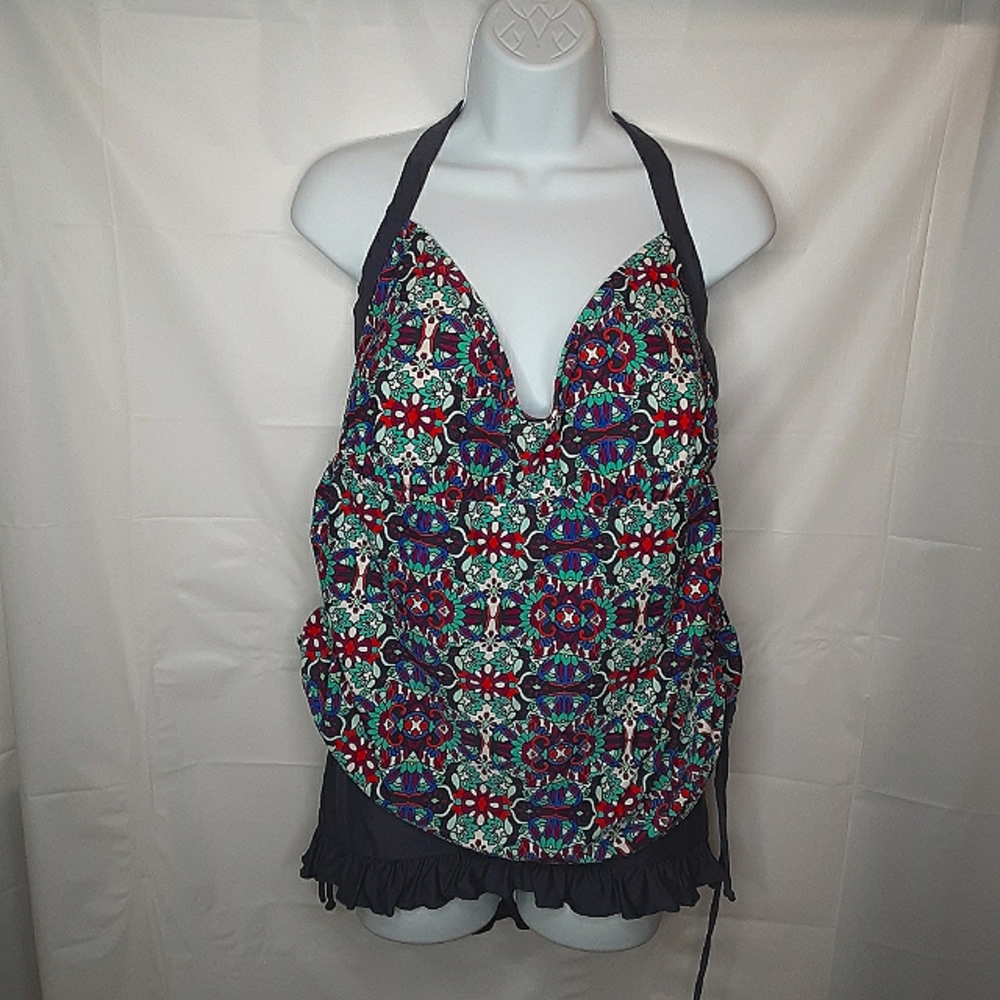 Sonria 2 pc Tankini Swim Suit Top/Skirt Size 22W